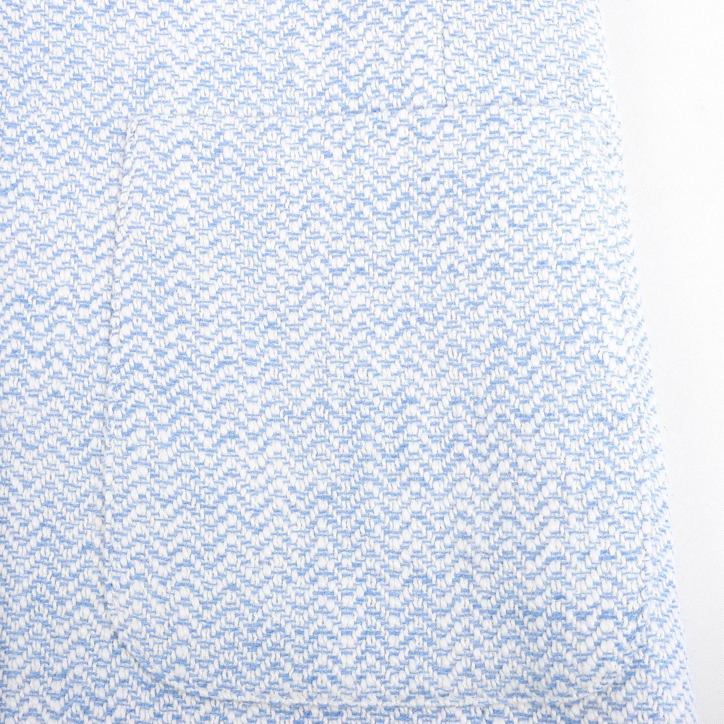 Eleventy Einreihiger Blazer mit Fransen in Hellblau, Größe 38 IT