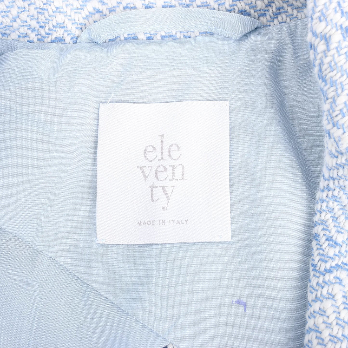 Eleventy Fringed Single-Breasted blazer in Light Blue, Size 38 IT