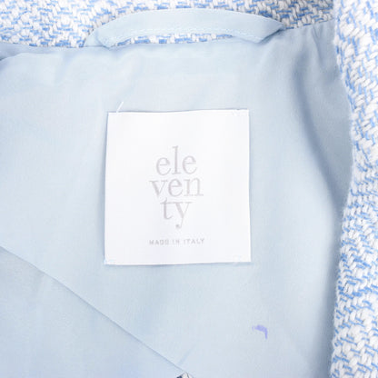 Eleventy Fringed Single-Breasted blazer in Light Blue, Size 38 IT