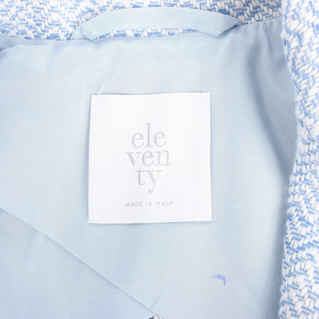 Eleventy Fringed Single-Breasted blazer in Light Blue, Size 38 IT