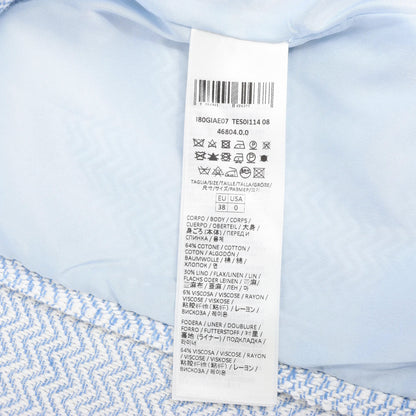 Eleventy Fringed Single-Breasted blazer in Light Blue, Size 38 IT