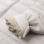 Eleventy Hooded Puffer Jacket in Beige, Size 50 IT