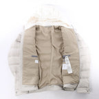 Eleventy Hooded Puffer Jacket in Beige, Size 50 IT