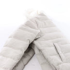 Eleventy Hooded Puffer Jacket in Beige, Size 50 IT