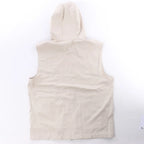 Eleventy Hooded Zip-Front Vest in Beige, Size 50 IT