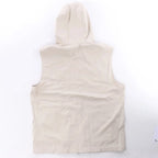Eleventy Hooded Zip-Front Vest in Beige, Size 50 IT
