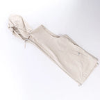 Eleventy Hooded Zip-Front Vest in Beige, Size 50 IT