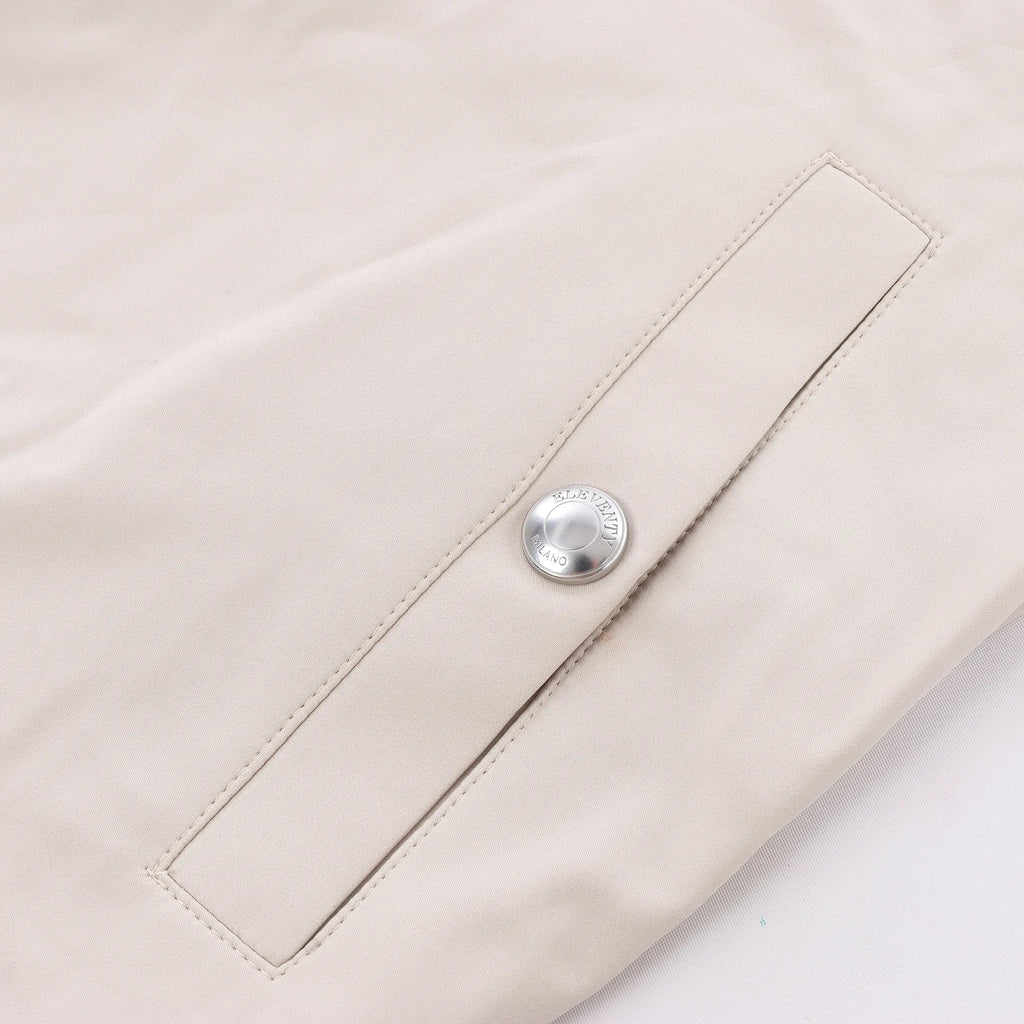 Eleventy Hooded Zip-Front Vest in Beige, Size 50 IT