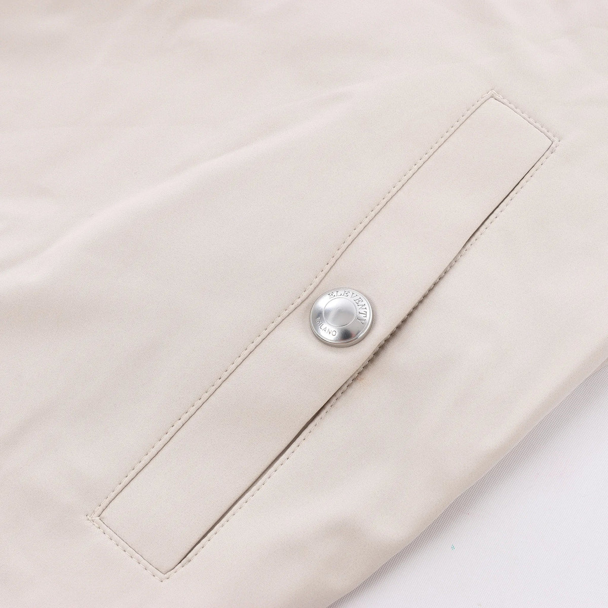 Eleventy Hooded Zip-Front Vest in Beige, Size 50 IT