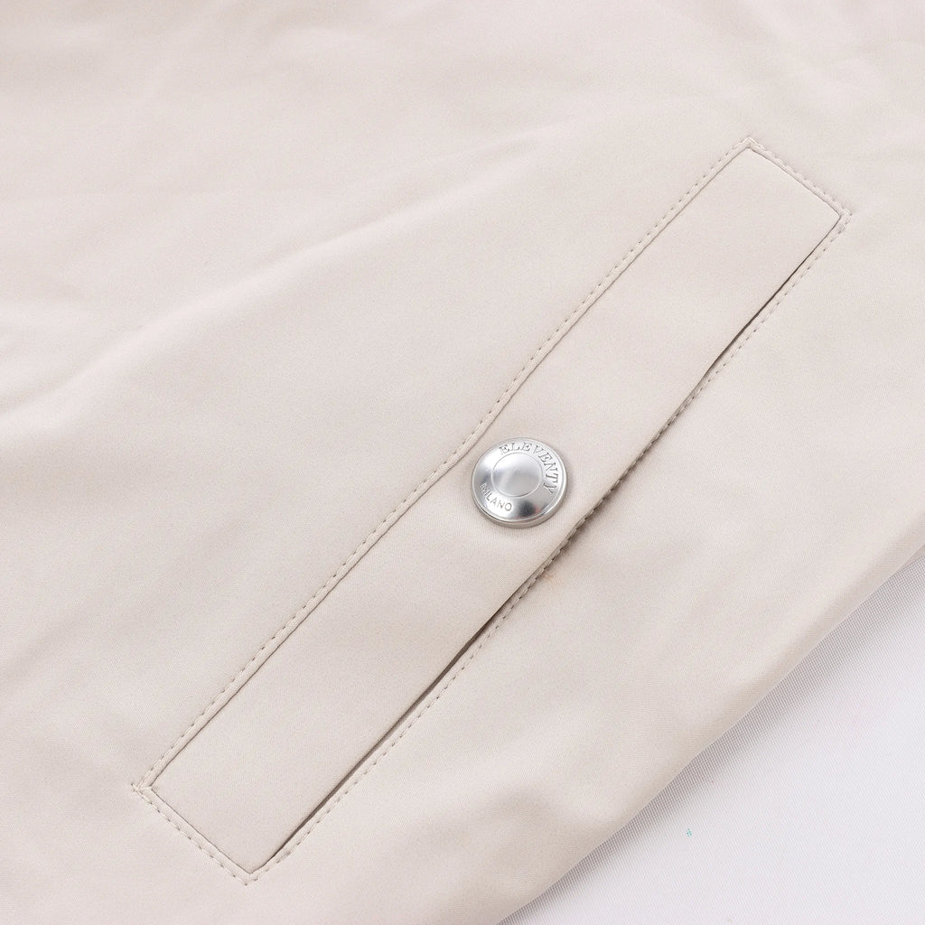 Eleventy Hooded Zip-Front Vest in Beige, Size 50 IT