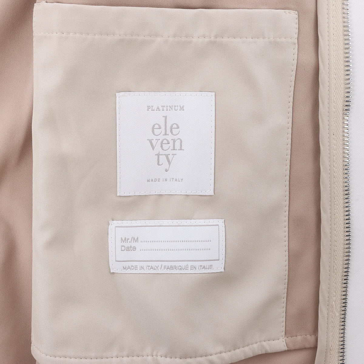 Eleventy Hooded Zip-Front Vest in Beige, Size 50 IT