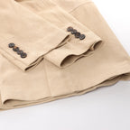 Eleventy Suede Jacket Slim Fit in Tortora Beige, Size 58 IT