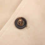 Eleventy Suede Jacket Slim Fit in Tortora Beige, Size 58 IT