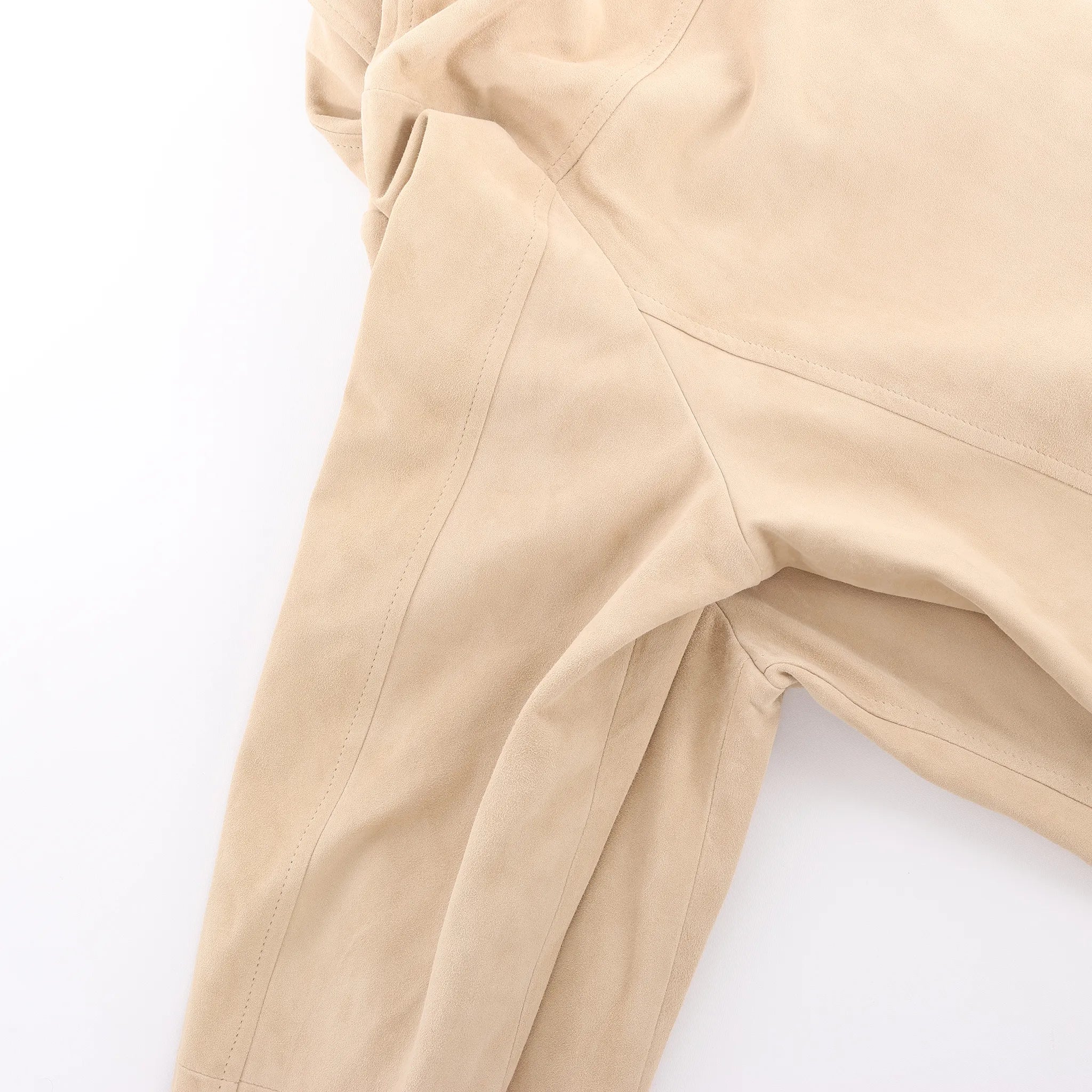 Eleventy Suede Jacket Slim Fit in Tortora Beige, Size 58 IT