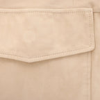 Eleventy Suede Jacket Slim Fit in Tortora Beige, Size 58 IT
