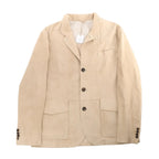 Eleventy Suede Jacket Slim Fit in Tortora Beige, Size 58 IT