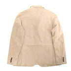 Eleventy Suede Jacket Slim Fit in Tortora Beige, Size 58 IT