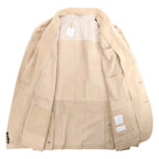 Eleventy Suede Jacket Slim Fit in Tortora Beige, Size 58 IT