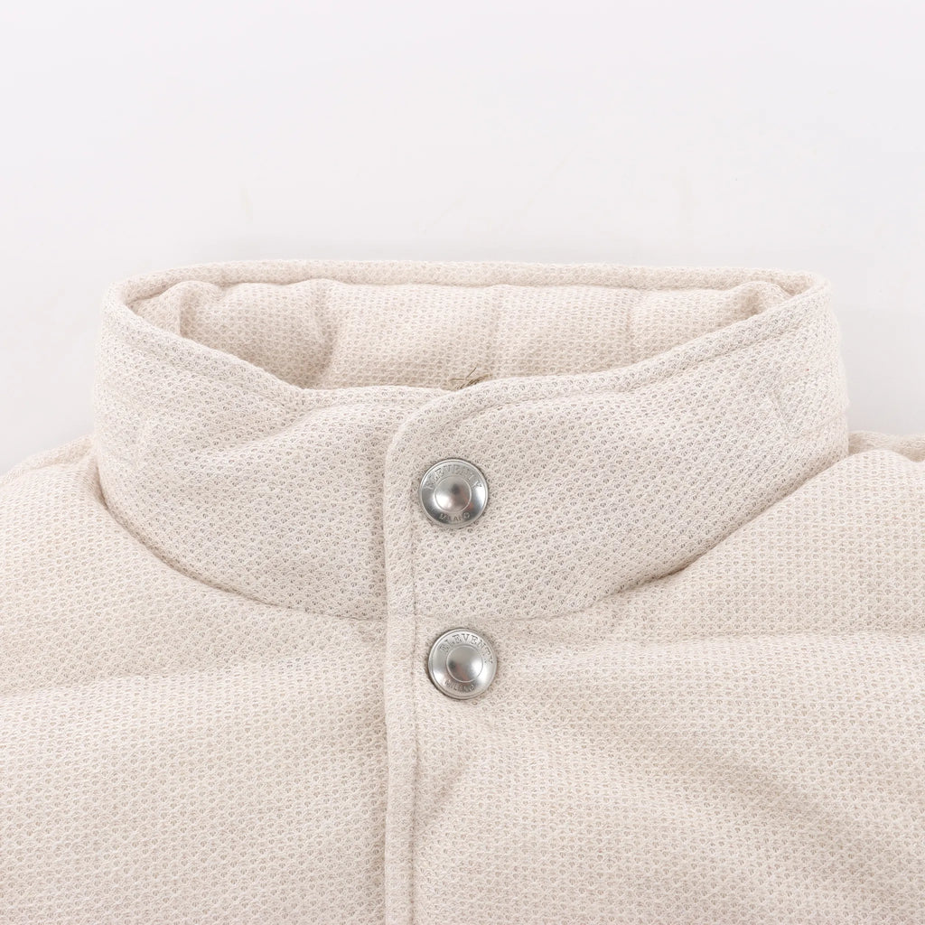 Eleventy Linen x Cotton Vest in Beige, Size 50 IT
