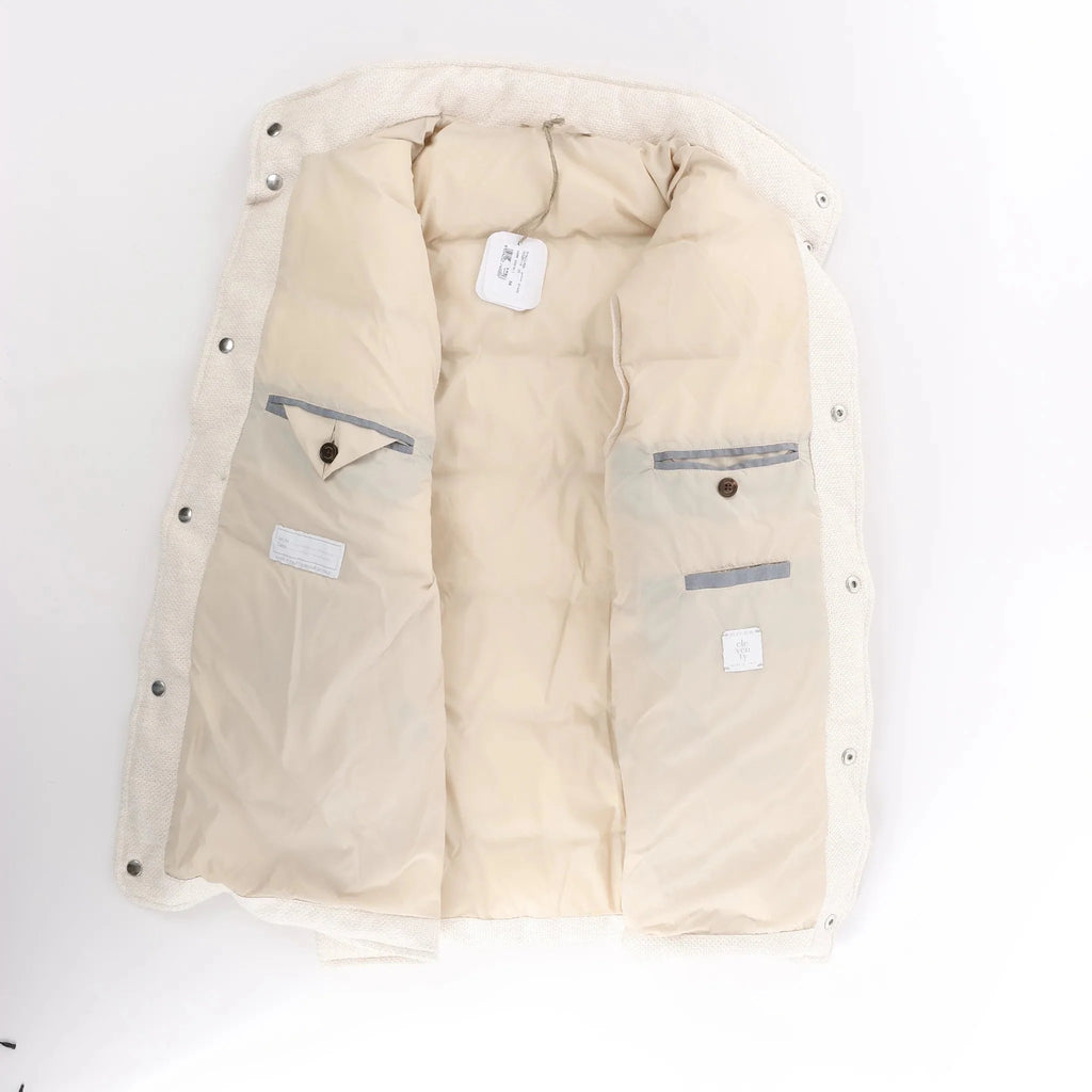 Eleventy Linen x Cotton Vest in Beige, Size 50 IT