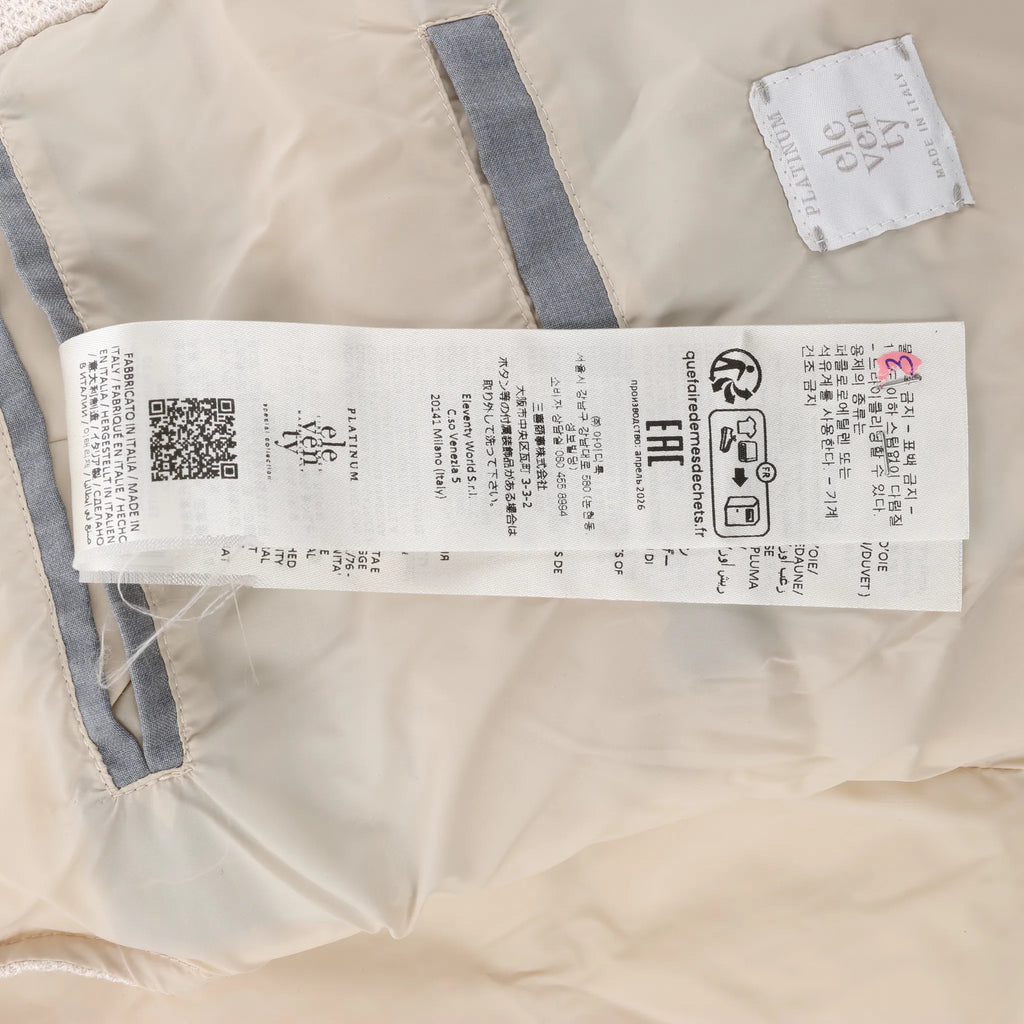Eleventy Linen x Cotton Vest in Beige, Size 50 IT