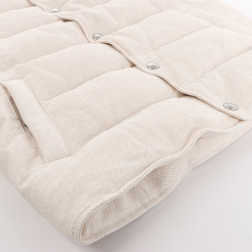 Eleventy Linen x Cotton Vest in Beige, Size 50 IT