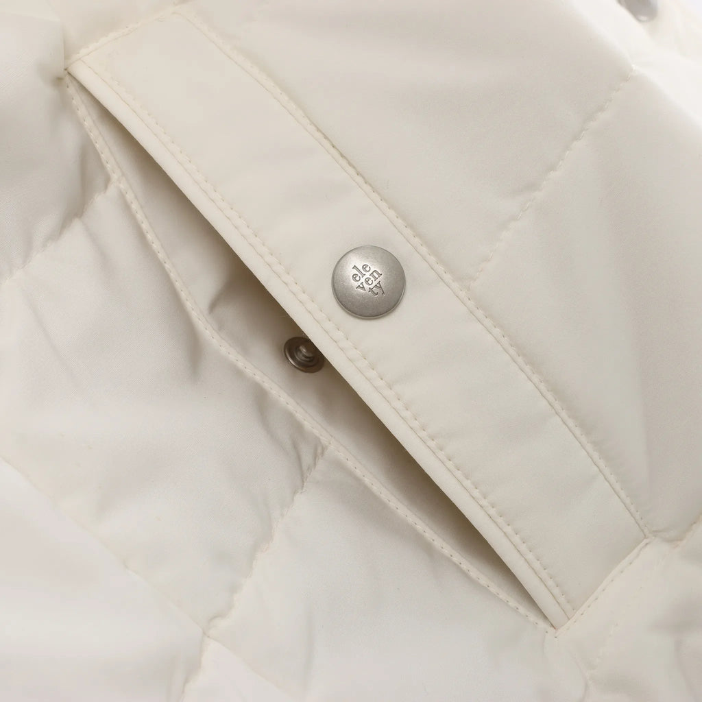 Eleventy Hooded Wool Vest in Beige, Size 50 IT