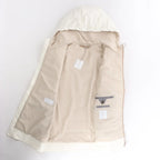 Eleventy Hooded Wool Vest in Beige, Size 50 IT