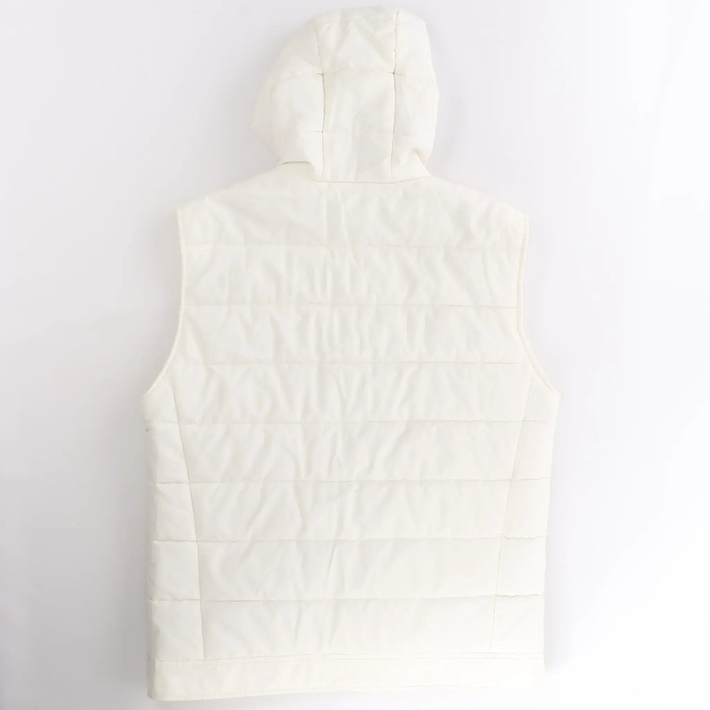 Eleventy Hooded Wool Vest in Beige, Size 50 IT