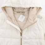 Eleventy Hooded Wool Vest in Beige, Size 50 IT