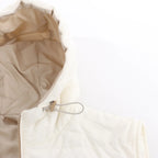 Eleventy Hooded Wool Vest in Beige, Size 50 IT