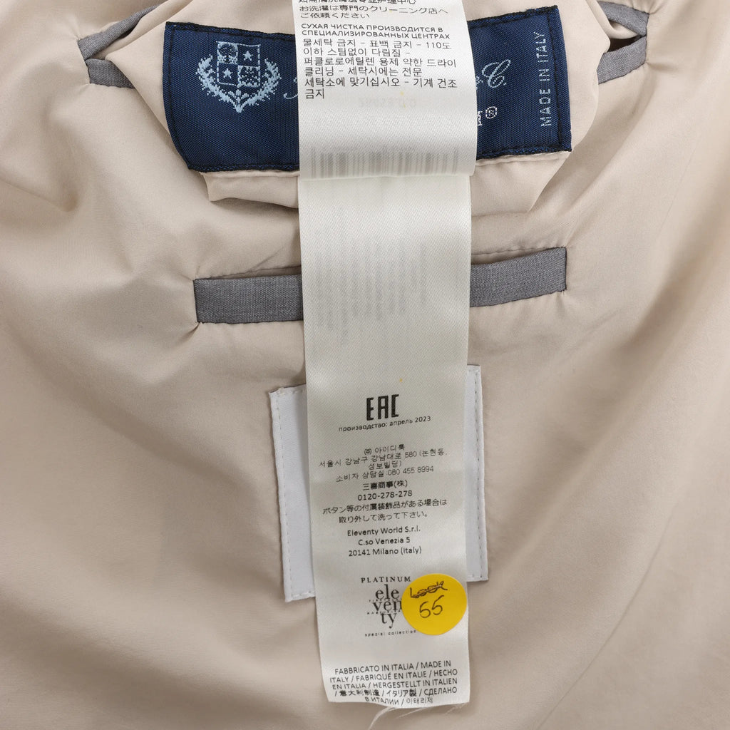 Eleventy Hooded Wool Vest in Beige, Size 50 IT