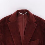 Eleventy SOFT JACKET Cotton Burgundy, Size 50 IT
