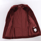 Eleventy SOFT JACKET Cotton Burgundy, Size 50 IT