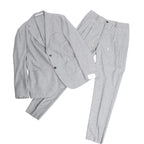 Eleventy Single-Breasted Suit in Gray, Size 50 IT