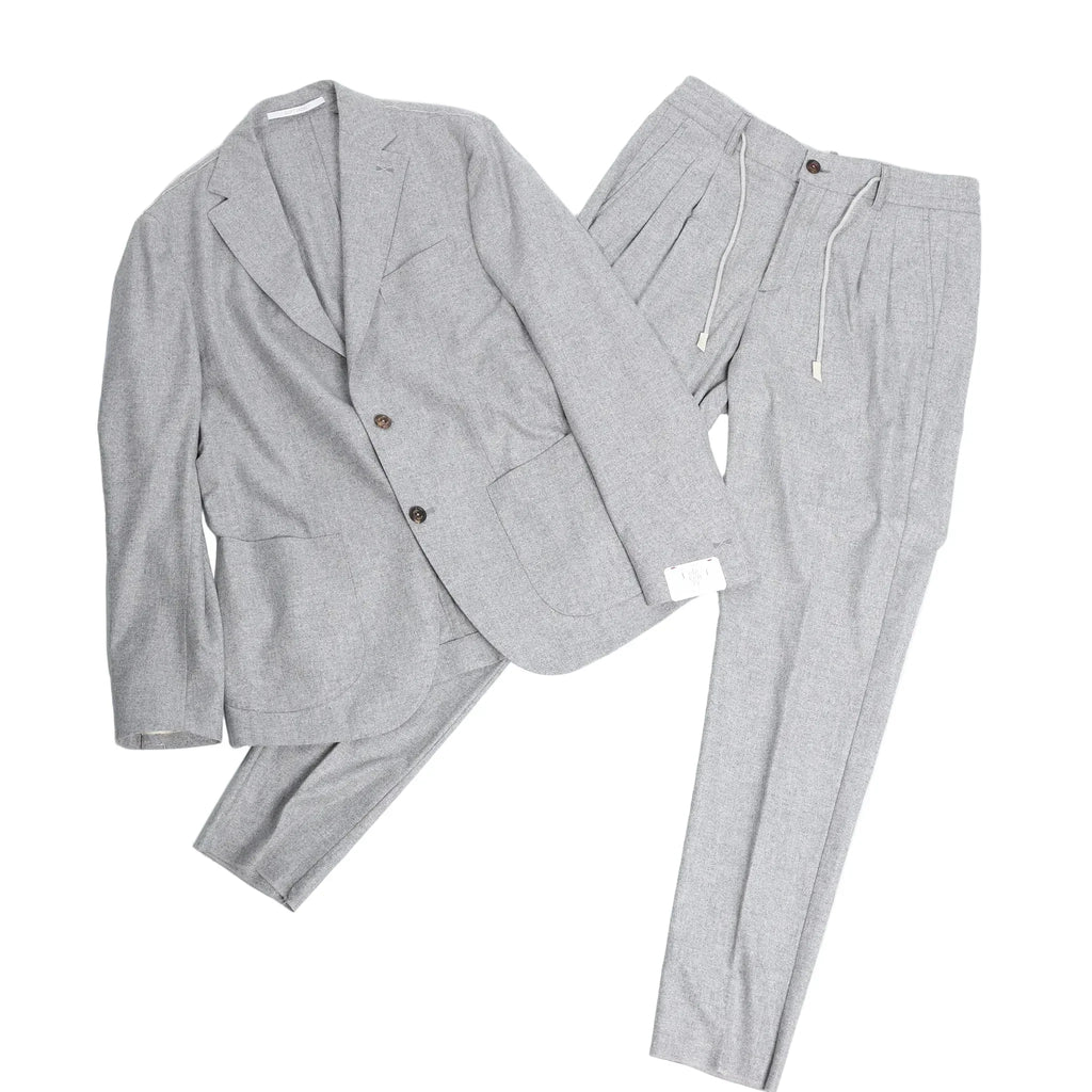 Eleventy Single-Breasted Suit in Gray, Size 50 IT