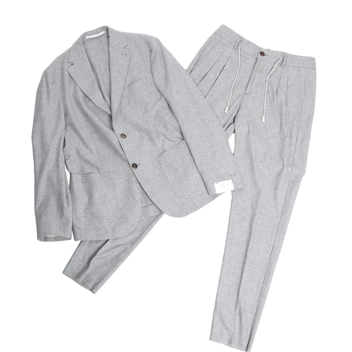 Eleventy Single-Breasted Suit in Gray, Size 50 IT