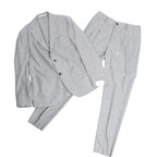 Eleventy Single-Breasted Suit in Gray, Size 50 IT