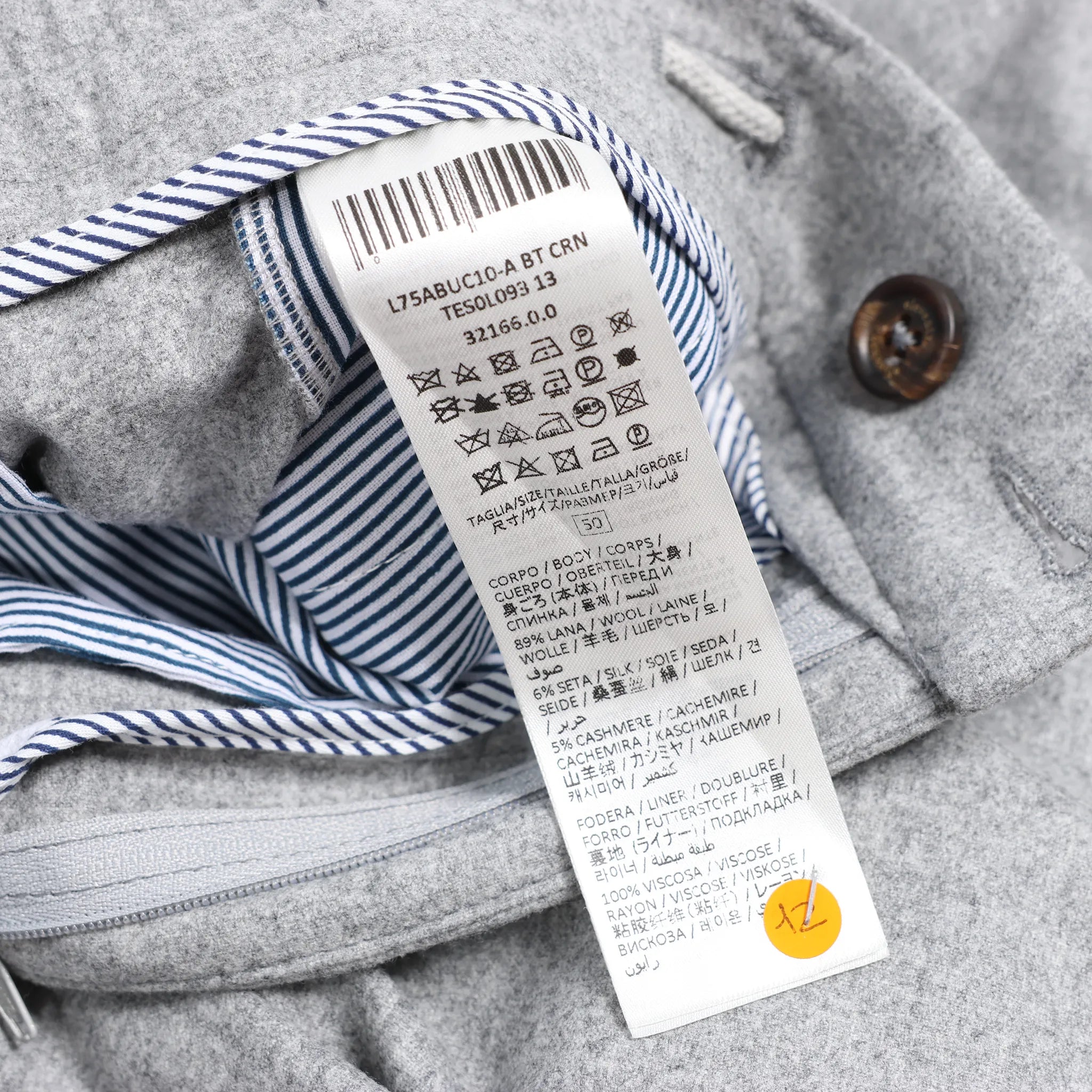 Eleventy Single-Breasted Suit in Gray, Size 50 IT