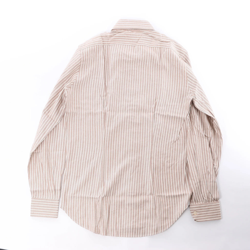 Eleventy Striped Shirt in Beige, Size 40 IT
