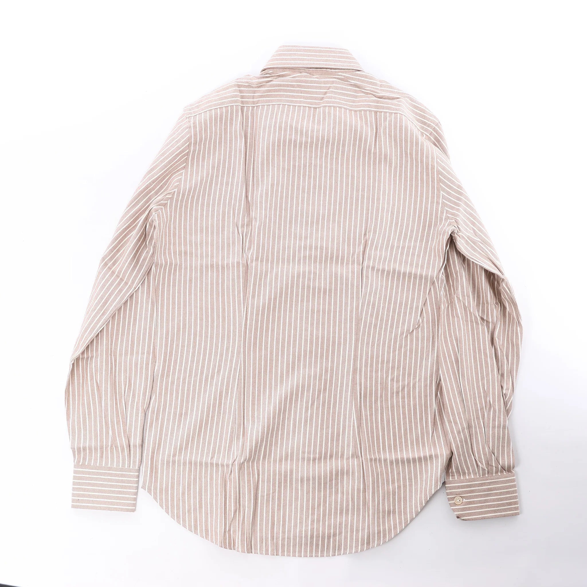 Eleventy Striped Shirt in Beige, Size 40 IT