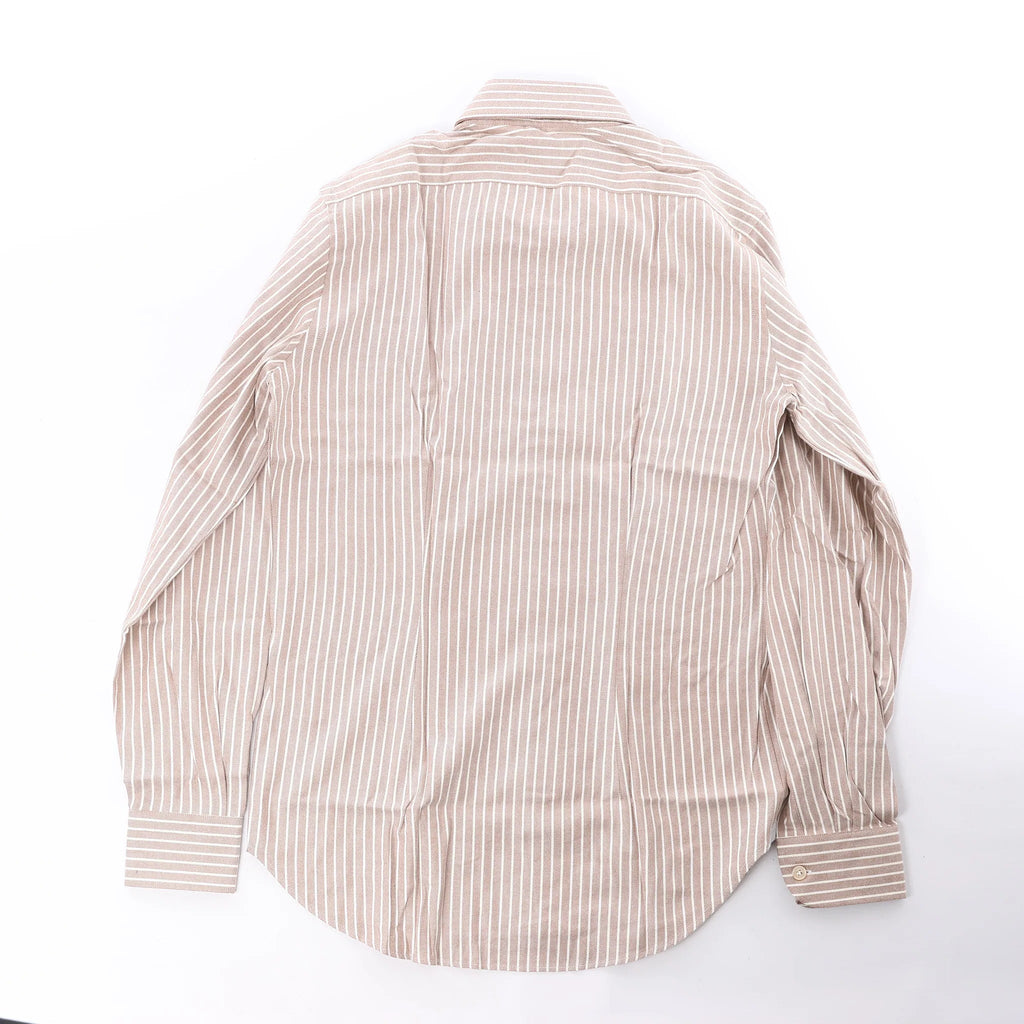 Eleventy Striped Shirt in Beige, Size 40 IT