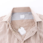 Eleventy Striped Shirt in Beige, Size 40 IT