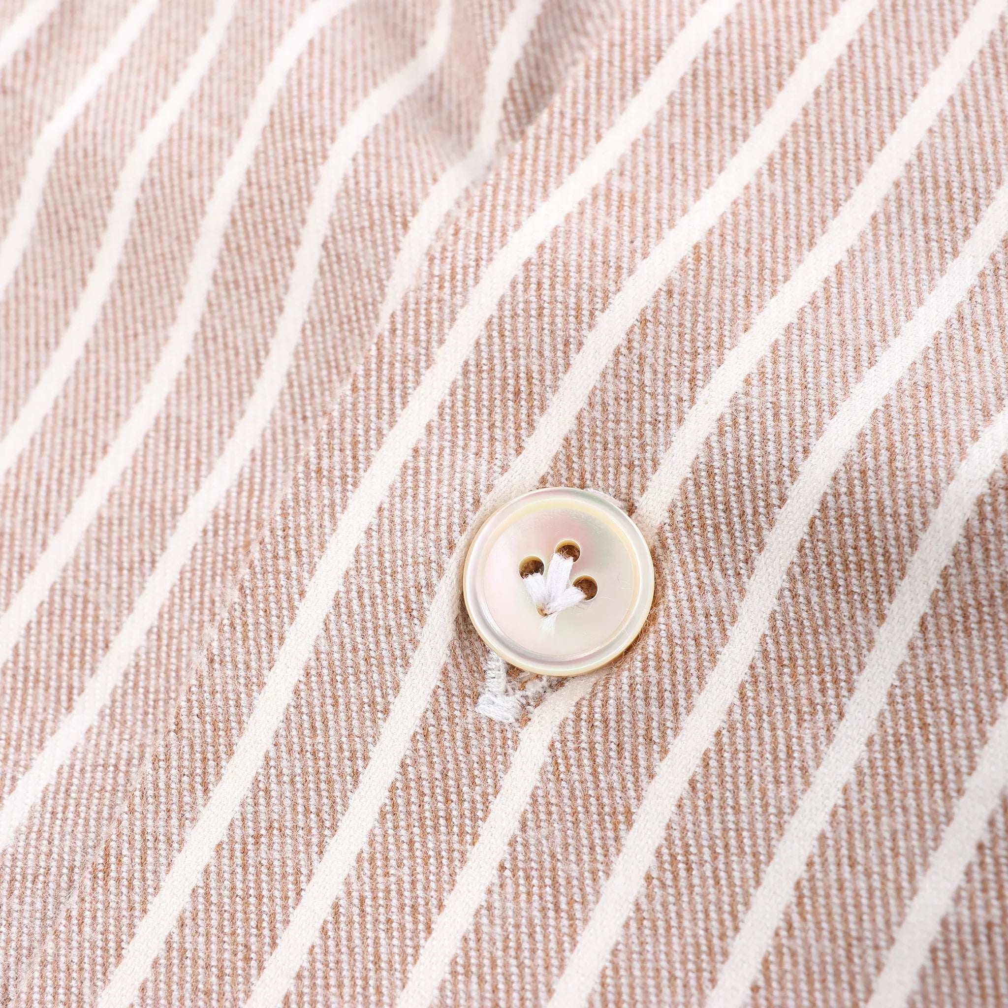 Eleventy Striped Shirt in Beige, Size 40 IT