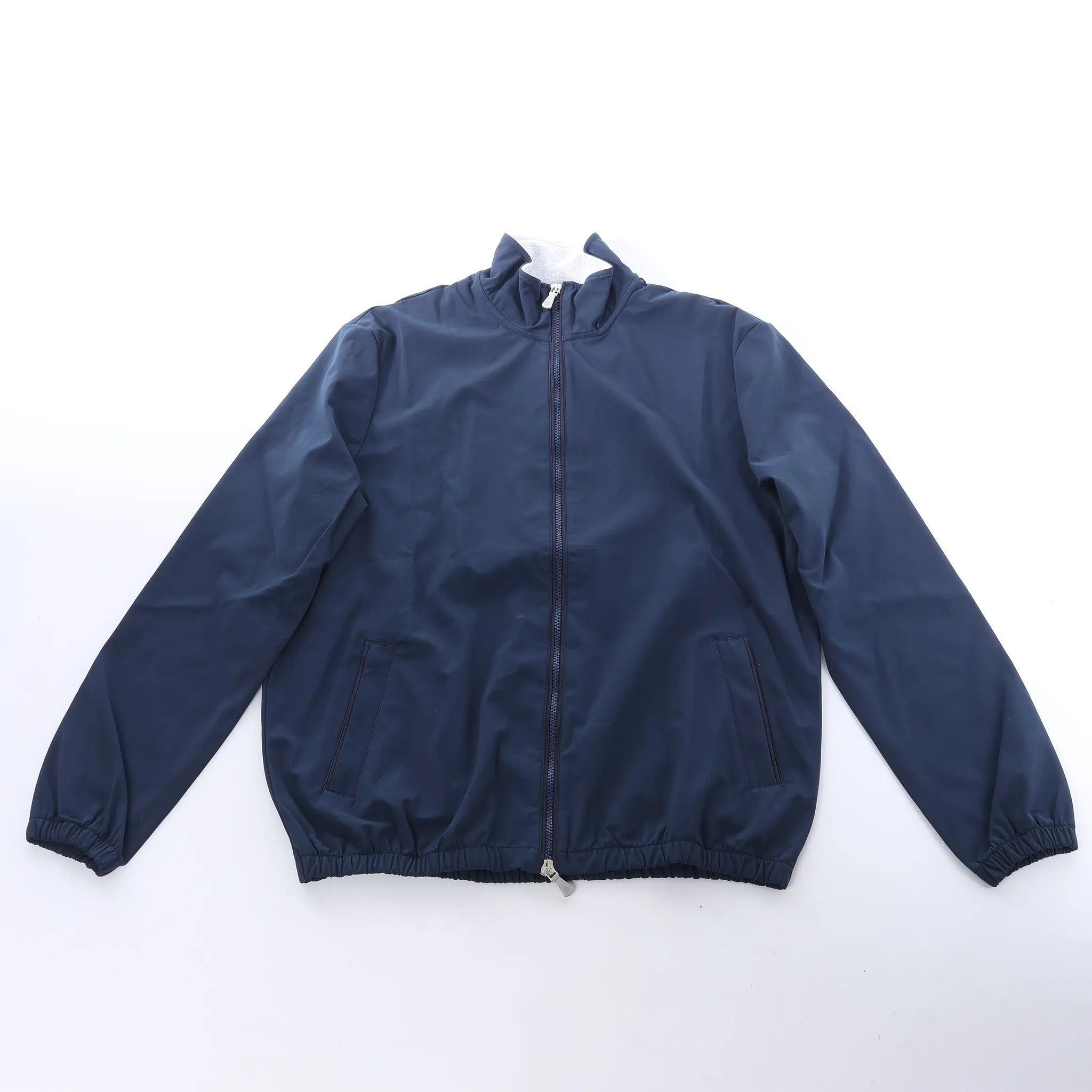 Eleventy Technical Bomber Jacket in Navy Blue, Size M