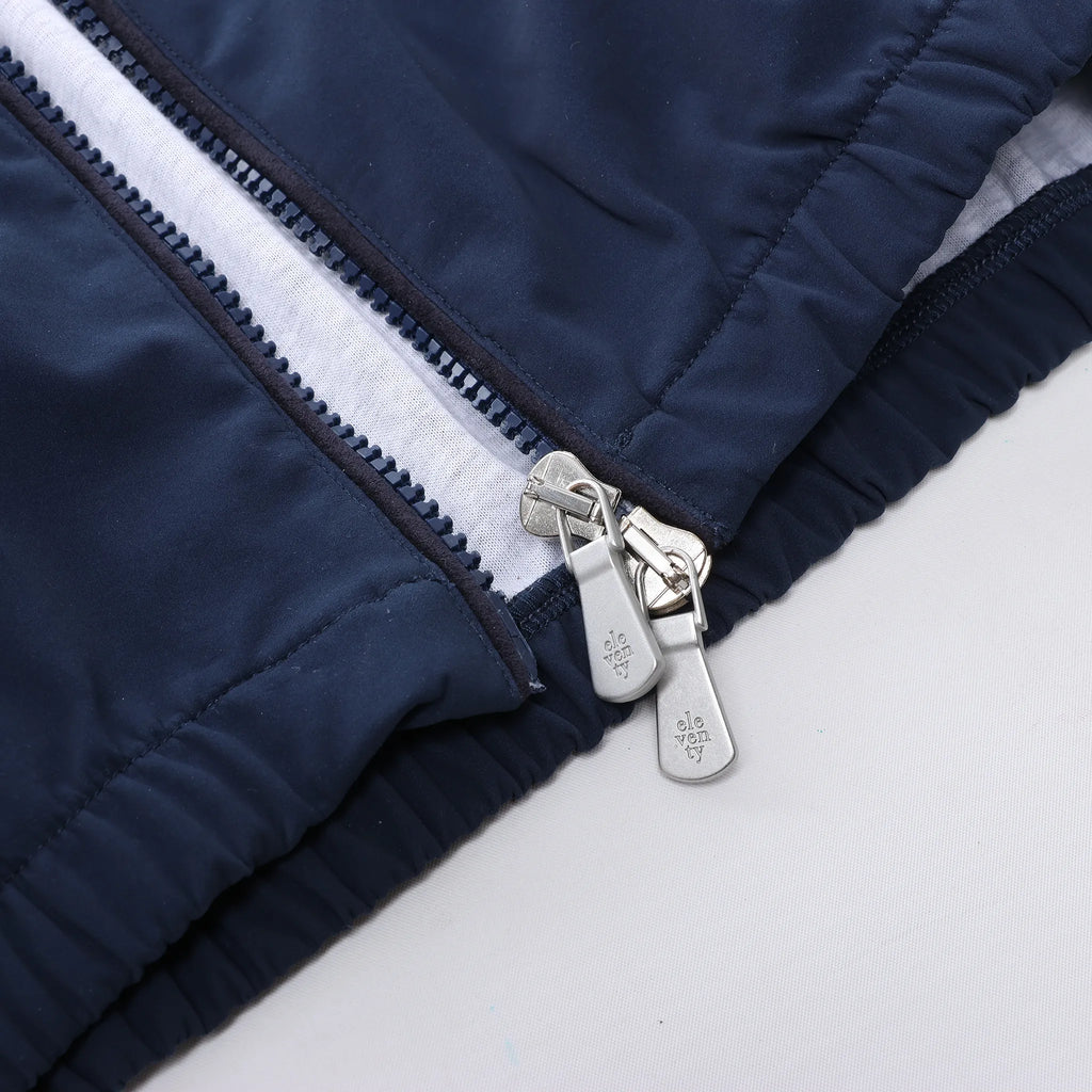 Eleventy Technical Bomber Jacket in Navy Blue, Size M