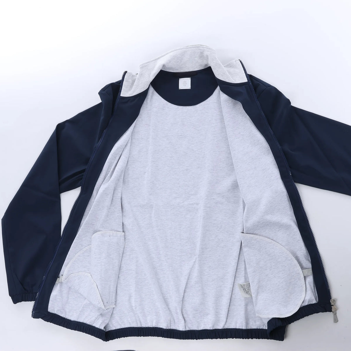 Eleventy Technical Bomber Jacket in Navy Blue, Size M