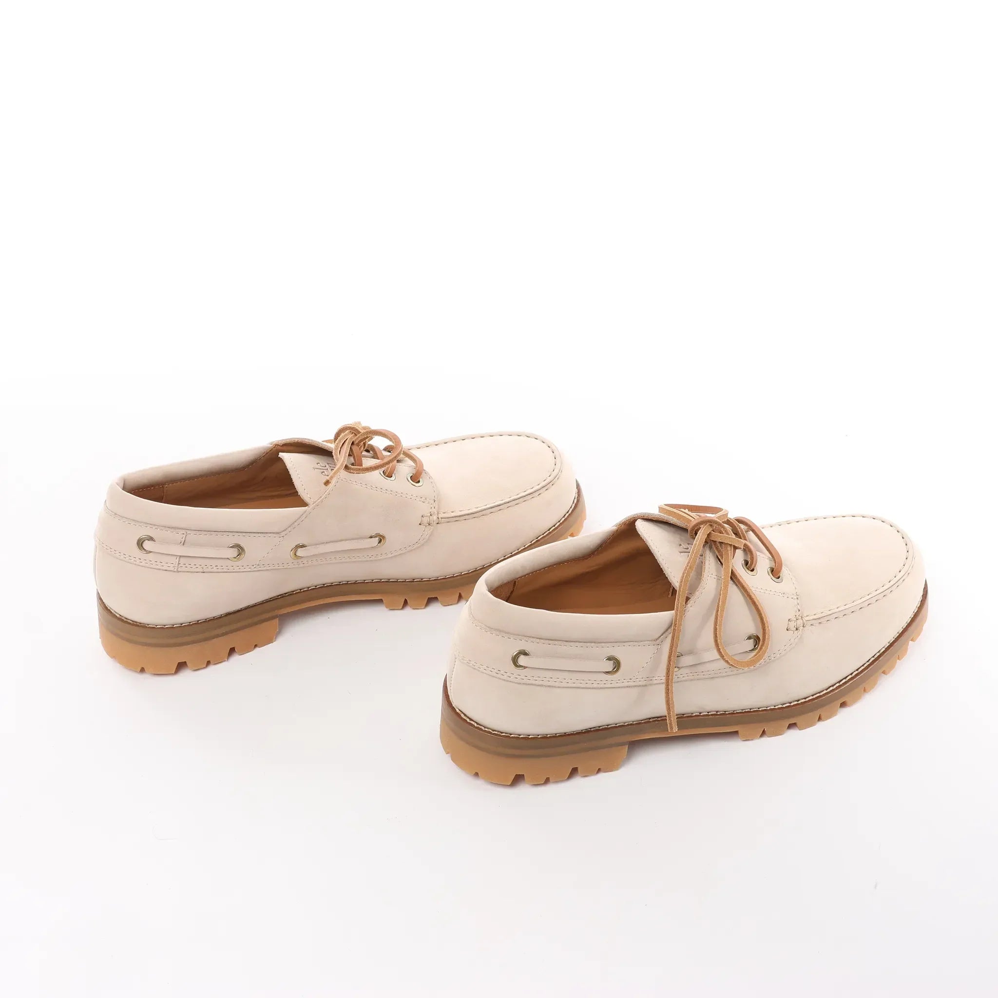 Zapatos Eleventy de piel con cordones y suela Vibram en beige, talla 41 EU