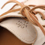 Eleventy Leather Lace-Up Shoes with Vibram Sole in Beige, Size 41 EU