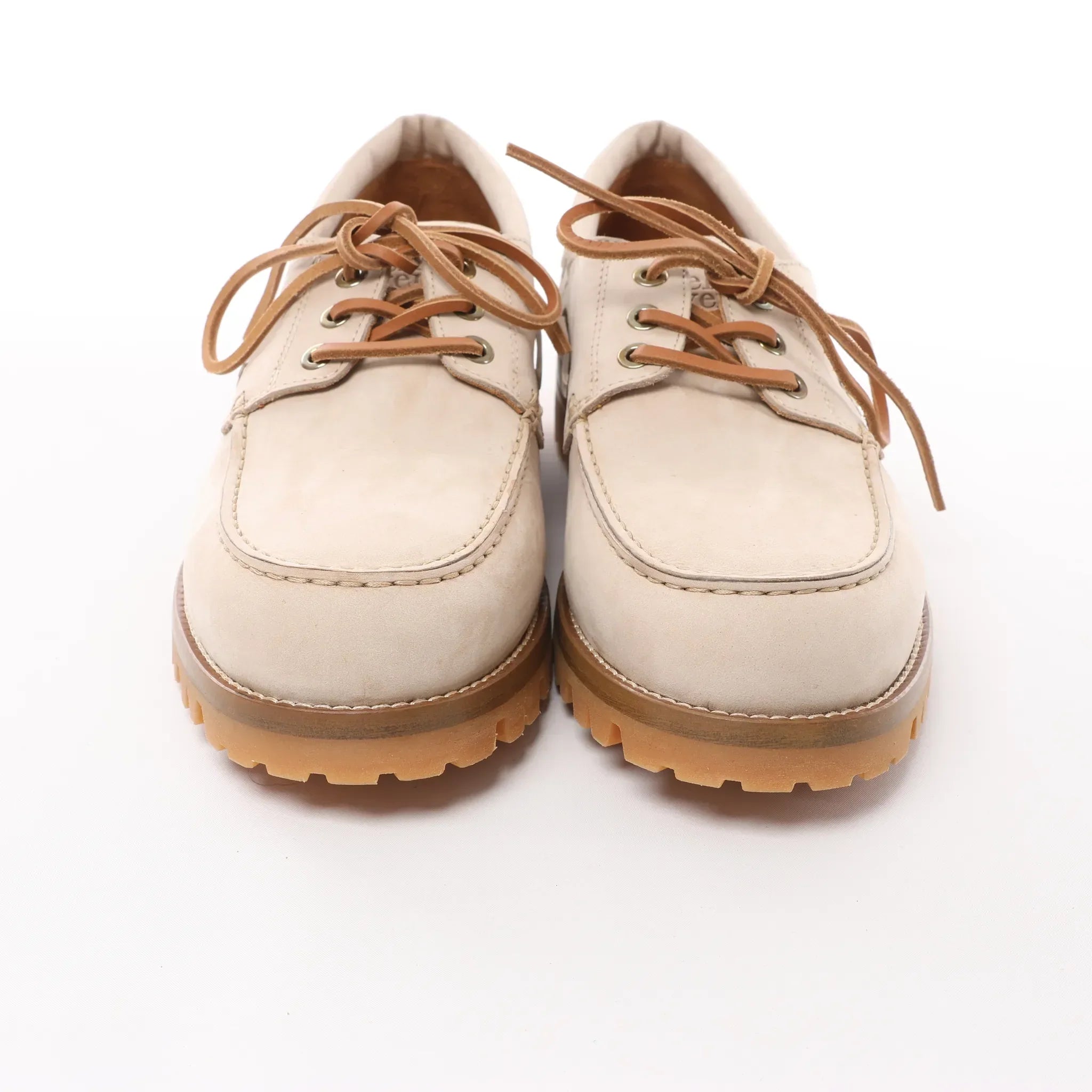 Zapatos Eleventy de piel con cordones y suela Vibram en beige, talla 41 EU